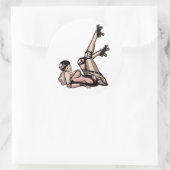 Roller Derby Pin Up Diva Ronde Sticker (Tas)