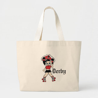 Roller derby pirate Bag Grote Tote Bag