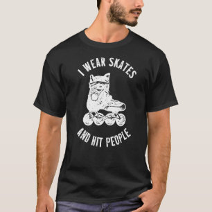 Roller Derby Player Schaatsen Skating Team T-shirt