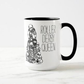 Roller Derby Queen Black Handle Coffee Mok
