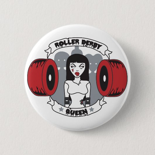 Roller Derby Queen Ronde Button 5,7 Cm (Voorkant)
