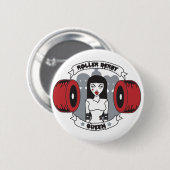 Roller Derby Queen Ronde Button 5,7 Cm (Voorkant /achterkant)