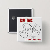 roller derby Rx Vierkante Button 5,1 Cm (Voorkant /achterkant)