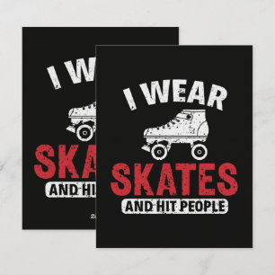Roller Derby Schaatsen Schaats Schaatser Feestdagenkaart
