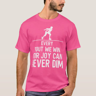 Roller Derby Silhouette Roller Skateën Schaats T-shirt