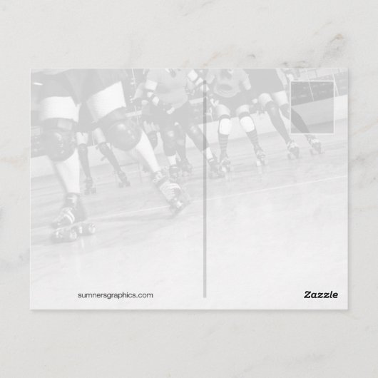 Roller Derby Team Briefkaart (Achterkant)