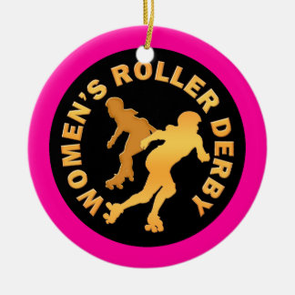 Roller Derby voor vrouwen Keramisch Ornament