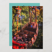 Roller Dessous de verre Amusement Park Invitation  (Devant / Derrière)