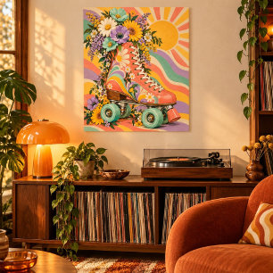 Roller Disco Boeket Kunstprint Poster