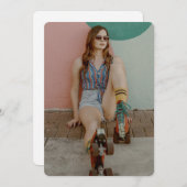 Roller Girl - Roller Skating Bedankkaart (Voorkant / Achterkant)