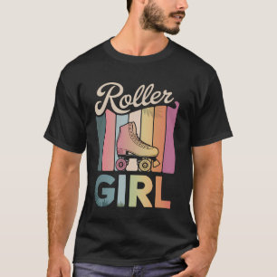 Roller Girl Skater Rolschaatsen 70s 90s 80's Rol T-shirt