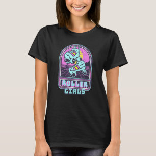 Roller Girls Skating 80s Disco Roller Skat T-shirt