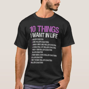 Roller Onderzetter 10 dingen die ik in het leven v T-shirt