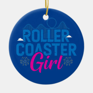 Roller Onderzetter Girl Amusement Theme Park Ride Keramisch Ornament