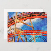 Roller onderzetter kleurrijk briefkaart (Voorkant / Achterkant)