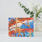 Roller onderzetter kleurrijk briefkaart (Staand voorkant)