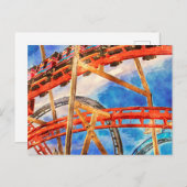 Roller onderzetter kleurrijk briefkaart (Voorkant / Achterkant)