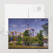 Roller onderzetter pretpark briefkaart (Voorkant / Achterkant)