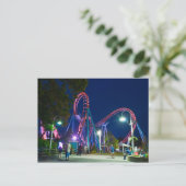 Roller onderzetter pretpark briefkaart (Staand voorkant)