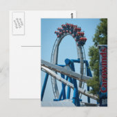 Roller onderzetter pretpark briefkaart (Voorkant / Achterkant)