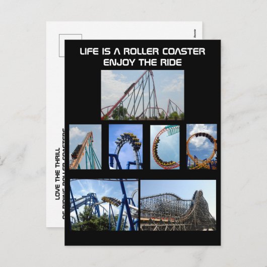 Roller Onderzetter Ride Poster Feestdagenkaart (Voorkant / Achterkant)