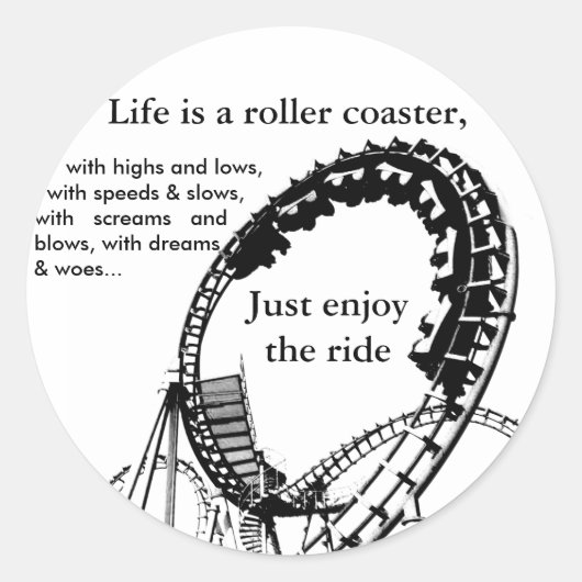 Roller Onderzetter Ride Ronde Sticker (Voorkant)