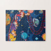 Roller Onderzetter Space Adventure Galaxy Aliens Legpuzzel (Horizontaal)