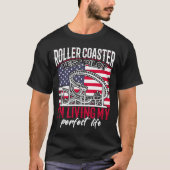 Roller Onderzetter Test Pilot  USA Vlagg Amusem T-shirt (Voorkant)
