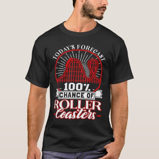 Roller Onderzetter Weekend Forecast Amusement Park T-shirt (Voorkant)