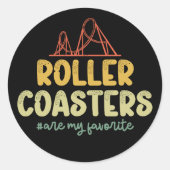 Roller Onderzetters zijn mijn favoriete avonturenp Ronde Sticker (Voorkant)