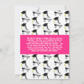 Roller Patinage Graduation Party Invitation rose (Dos)