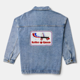 Roller Queen Fun Skate Logo Slogan Kunst Denim Jacket