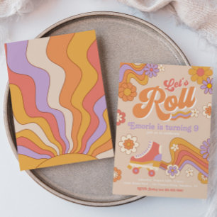 Roller Schaats Birthday Uitnodiging Schaats van