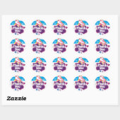 Roller Schaats dank u schaatsen Roller Rink Party Ronde Sticker (Vel)