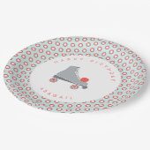 roller Schaats dot Papieren Bordje (Gekanteld)