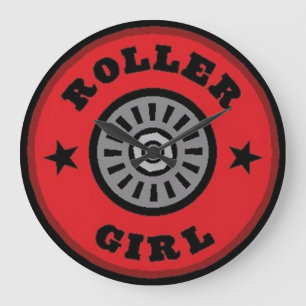 Roller Schaats Girl-wandklok Grote Klok
