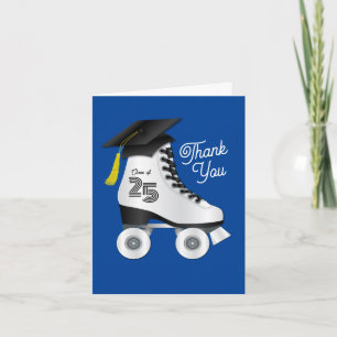Roller Schaats Graduation Party Skating Rink Blauw