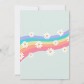 Roller Schaats Groovy Daisy Birthday Invitations Kaart (Achterkant)