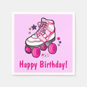 Roller Schaats Happy Birthday Servet