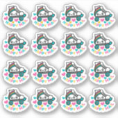 Roller Schaats Happy Mail Custom-Cut Vinyl Sticker (Voorkant)