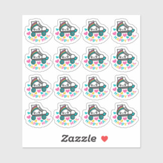 Roller Schaats Happy Mail Custom-Cut Vinyl Sticker