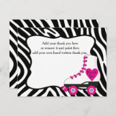 Roller Schaats - Hartelijk dank Bedankkaart (Voorkant / Achterkant)