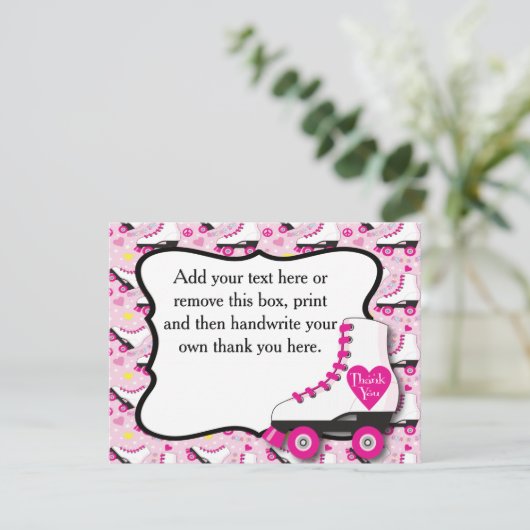 Roller Schaats - Hartelijk dank voor uw kaart #2 (Staand voorkant)