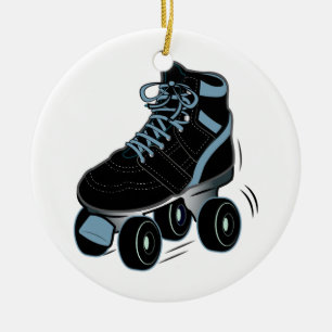 Roller-Schaats in zwart Keramisch Ornament