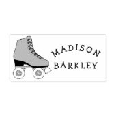 Roller Schaats Kind Leuk Schaatsen Retro Naam Rubberstempel (Afrduk)