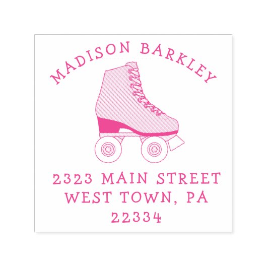 Roller Schaats Kind Schaatsen Retouradres Stempel (Design)