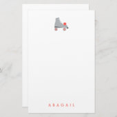 Roller Schaats - Koraal Briefpapier (Voorkant / Achterkant)