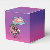 Roller Schaats Meisje Verjaardagsfeestje Dank u Bedankdoosjes (Voorkant Zijde)