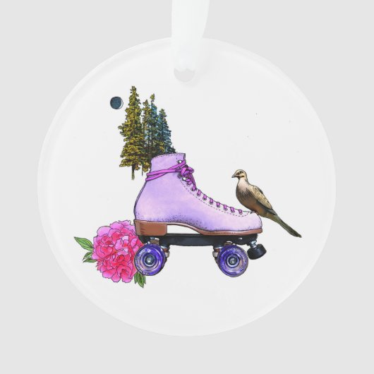Roller Schaats Natuur Lover Ornament (voorkant)
