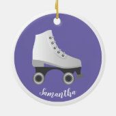 Roller Schaats Rollerskerende keramische Ornamente Keramisch Ornament (Achterkant)